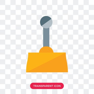 Saydam arka plan üzerinde Joystic izole joystick vektör simgesi