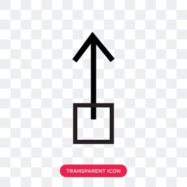 Saydam arka plan üzerinde sürükle kadar izole vektör simge yukarı sürükleyin 