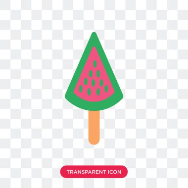 Saydam arka plan üzerinde su izole karpuz vektör simgesi