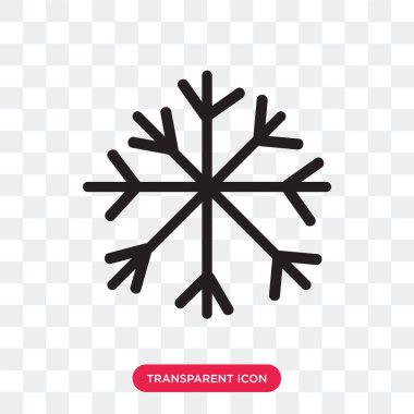 Saydam arka plan üzerinde Snowfl izole kar tanesi vektör simgesi