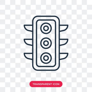 Saydam arka plan üzerinde trafik ışığı logo tasarımı izole trafik ışığı vektör simgesi