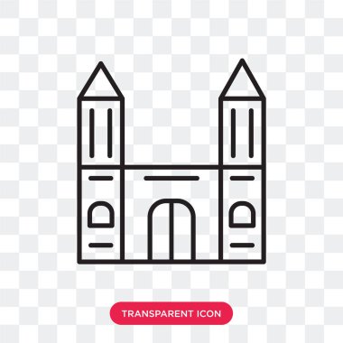 Saydam arka plan üzerinde Monumen izole anıt vektör simgesi