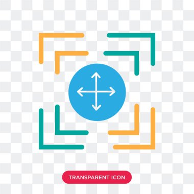 Saydam arka plan üzerinde genişletme lo izole vektör simgesini genişletin