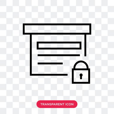 Saydam arka plan üzerinde Emanet lo izole Emanet vektör simgesi