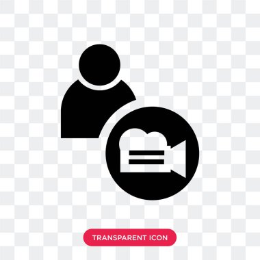 Saydam arka plan üzerinde alan izole röportaj vektör simgesi