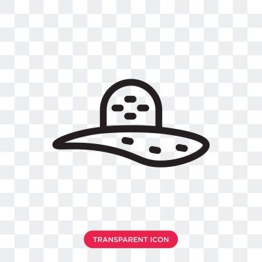 Şeffaf arka plan, şapkası logo des izole şapka vektör simgesi