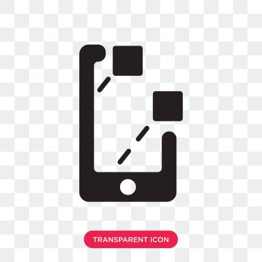 Saydam arka plan üzerinde akıllı izole Smartphone vektör simgesi