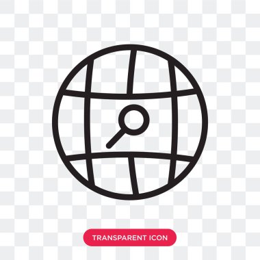 Saydam arka plan üzerinde arama lo izole arama vektör simgesi