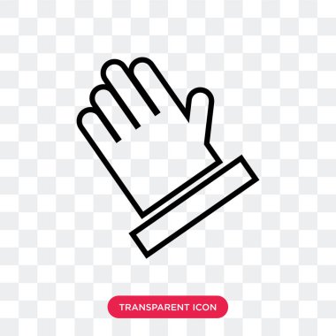 Amerikan futbolu oyuncusu vektör simge trans üzerinde izole için eldiven