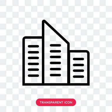 Saydam arka plan üzerinde kapalı izole İşhanı vektör simgesi