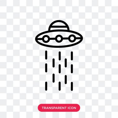Saydam arka plan üzerinde Ufo logo des izole Ufo vektör simgesi