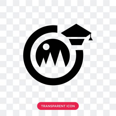 Mezuniyet resimleri vektör simgesi üzerinde şeffaf backgrou izole