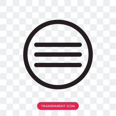 saydam arka plan üzerinde menü logo d izole menü vektör simgesi