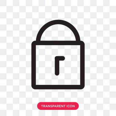 Saydam arka plan üzerinde Unlock lo izole vektör simgesi kilidini