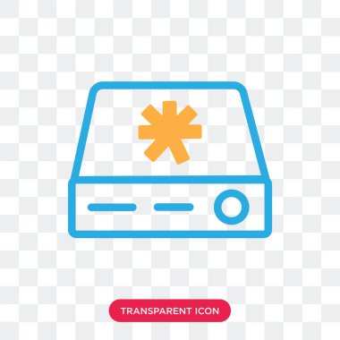 Saydam arka plan üzerinde sunucu lo izole sunucu vektör simgesi