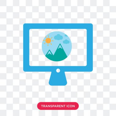 Saydam arka plan üzerinde Compute izole bilgisayar vektör simgesi