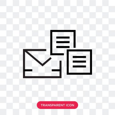 Saydam arka plan üzerinde posta logosu d izole posta vektör simgesi