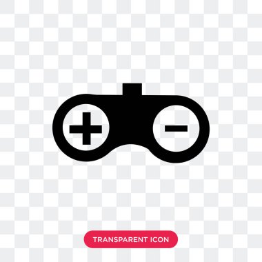 Saydam arka plan üzerinde Gamepad izole Gamepad vektör simgesi 