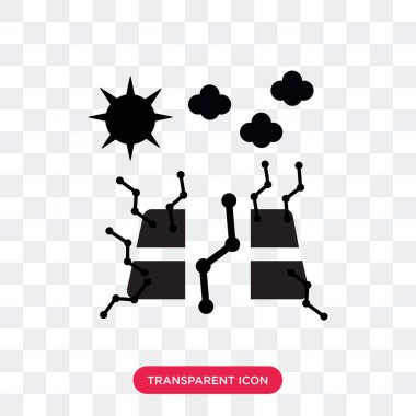 Saydam arka plan üzerinde Sola izole güneş paneli vektör simgesi