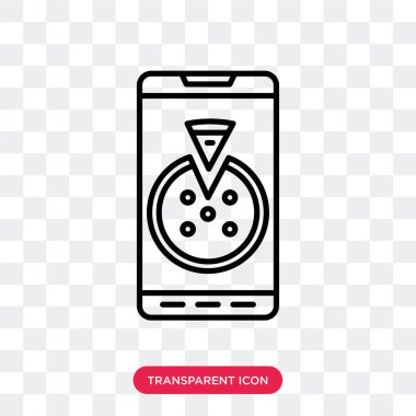 Saydam arka plan üzerinde mobil app logo tasarımı izole mobil uygulaması vektör simgesi