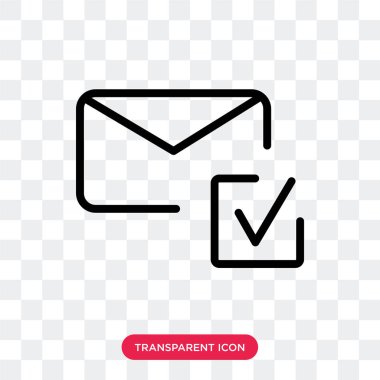 E-posta vektör simgesi şeffaf arka plan üzerinde e-posta logo izole