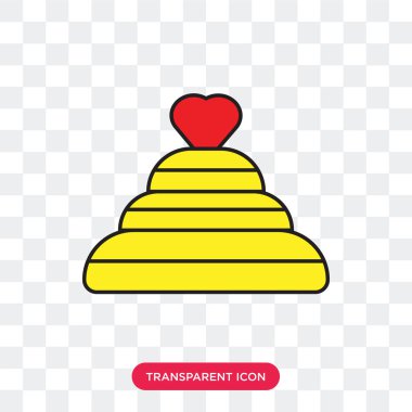 Saydam arka plan üzerinde izole kek vektör simge düğün, Çar