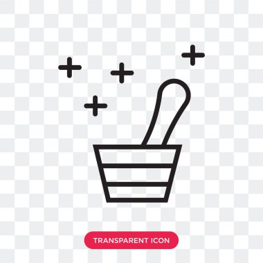 Saydam arka plan üzerinde harç lo izole harç vektör simgesi