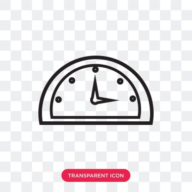 Saydam arka plan üzerinde Spee izole hız göstergesi vektör simgesi