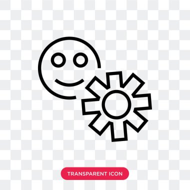 Saydam arka plan üzerinde sence logo izole vektör simge düşünüyorum