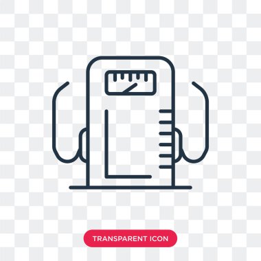 Saydam arka plan üzerinde gaz pompası logo tasarımı izole gaz pompa vektör simgesi