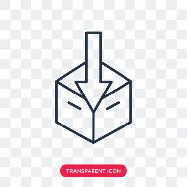 Saydam arka plan üzerinde gelen kutusu logo tasarımı izole gelen kutusu vektör simgesi