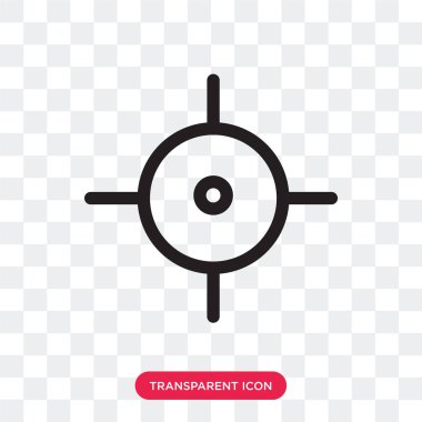 Saydam arka plan üzerinde hedef lo izole hedef vektör simgesi