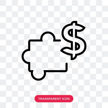 Saydam arka plan üzerinde bulmaca lo izole bulmaca vektör simgesi