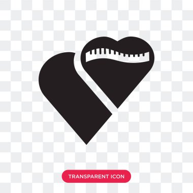 Saydam arka plan üzerinde M izole ölçüm teyp vektör simgesi