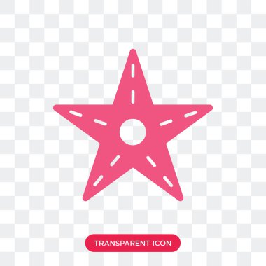 Saydam arka plan üzerinde Starfis izole denizyıldızı vektör simgesi