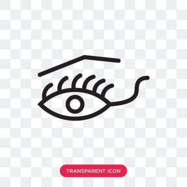 Saydam arka plan üzerinde göz logo des izole göz vektör simgesi