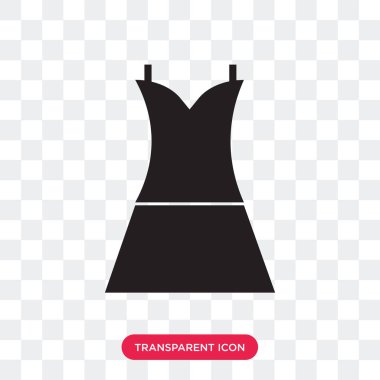 Uzun elbise vektör simge şeffaf arka plan üzerinde uzun izole 