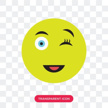 Saydam arka plan üzerinde Wink logosu d izole vektör simge wink