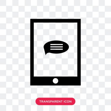 Saydam arka plan üzerinde akıllı izole Smartphone vektör simgesi