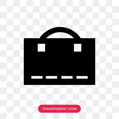 Saydam arka plan üzerinde Bagaj izole Bagaj vektör simgesi 