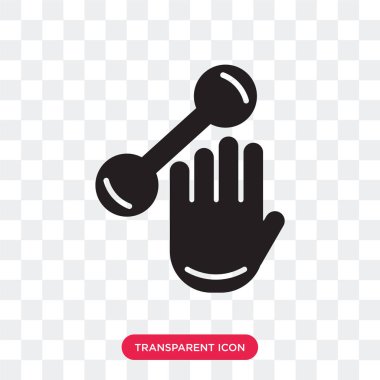 Saydam arka plan üzerinde Dumbbel izole dumbbell vektör simgesi