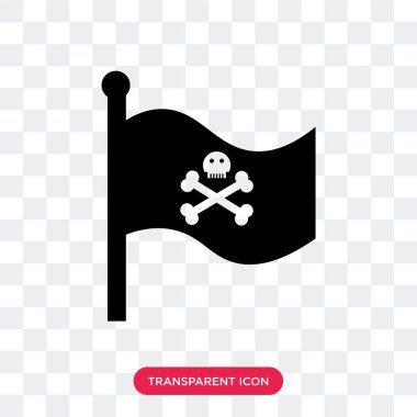 Bayrak simgesini şeffaf arka plan üzerinde bayrak logosu d izole vektör