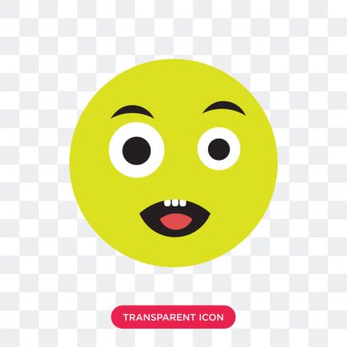 Saydam arka plan üzerinde mutlu logosu izole mutlu vektör simgesi