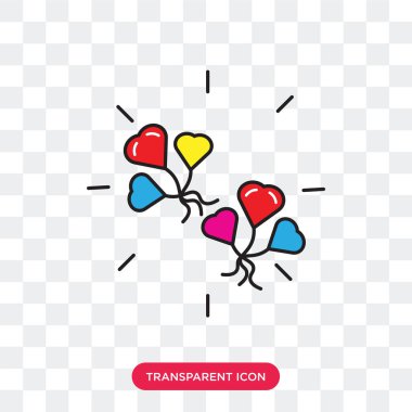 Saydam arka plan üzerinde balon izole balonlar vektör simgesi