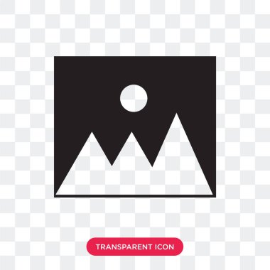 Saydam arka plan üzerinde resim logo izole görüntü vektör simgesi