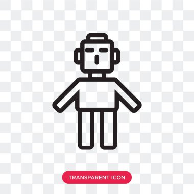 Saydam arka plan üzerinde Droid logo izole Droid vektör simgesi