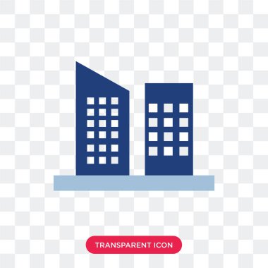 Saydam arka plan üzerinde şehir logosu d izole şehir vektör simgesi