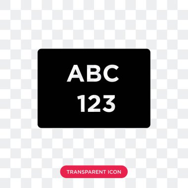 Saydam arka plan üzerinde Abc logo des izole Abc vektör simgesi