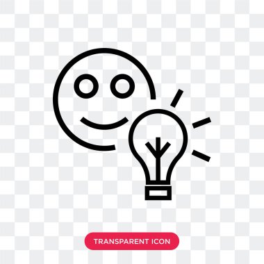 Saydam arka plan üzerinde fikir logosu d izole fikir vektör simgesi