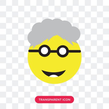 Saydam arka plan üzerinde Gran izole Büyükanne vektör simgesi